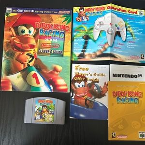 Diddy Kong Racing for Nintendo 64 with original inserts and strategy guide.